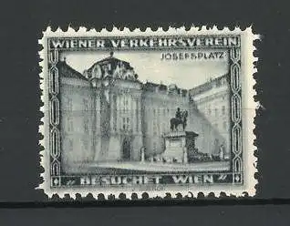 Reklamemarke Wien, Josefsplatz mit Denkmal