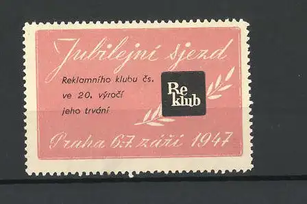 Reklamemarke Jubilejni sjezd Reklamniho klubo cs. Re klub 1947