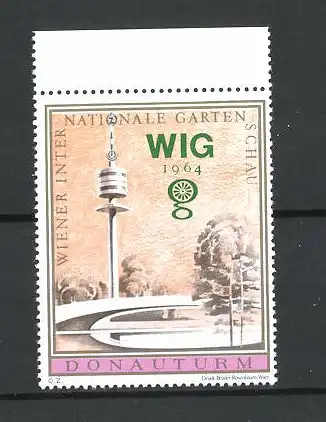Reklamemarke Wien, Internationale Gartenschau 1964, Donauturm