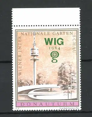 Reklamemarke Wien, Internationale Gartenschau 1964, Donauturm