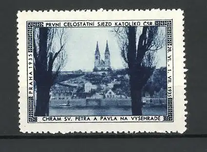 Reklamemarke Praha, Prvni Celostatni Sjezd Katoliku Csr. 1935, Chram Sv. Petra a Pavla na Vysehrade