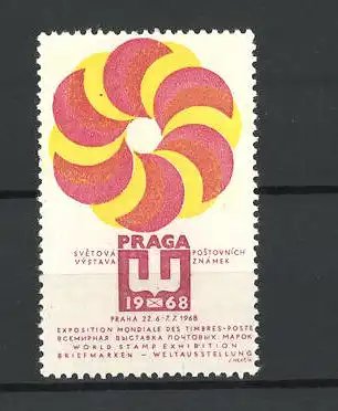 Reklamemarke Praga, Exposition Mondiale des Timbres-Poste 1968, Messelogo