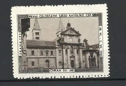 Reklamemarke Praha, Prvni Celostatni Sjezd Katoliku Csr. 1935, Chram Sv. Jiri