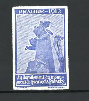 Reklamemarke Prague, au dévoilement du monument de Francois Palacky 1912
