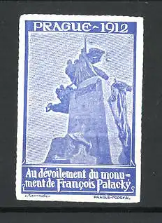 Reklamemarke Prague, Au dévoilement du monument de Francois Palacky 1912