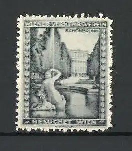 Reklamemarke Wien, Brunnen im Schlosspark Schönbrunn