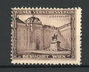 Reklamemarke Wien, Josefsplatz mit Denkmal