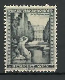 Reklamemarke Wien, Springbrunnen im Schlosspark Schönbrunn