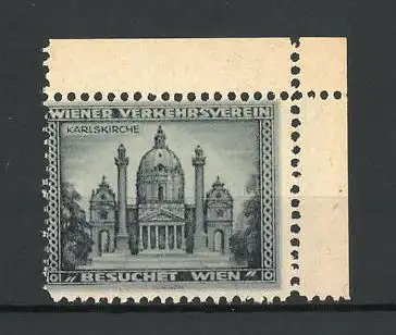 Reklamemarke Wien, Karlskirche, Vorderansicht