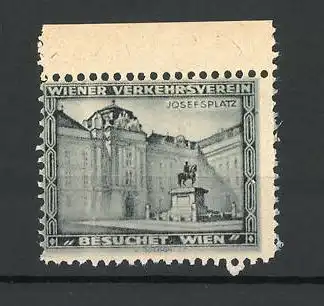 Reklamemarke Wien, Josefsplatz mit Denkmal