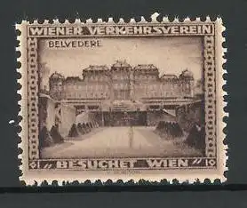 Reklamemarke Wien, Verkehrsverein, Partie am Schloss Belvedere