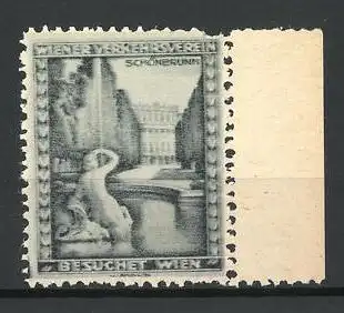 Reklamemarke Wien, Wiener Verkehrsverein, Schönbrunn, Schlosspark