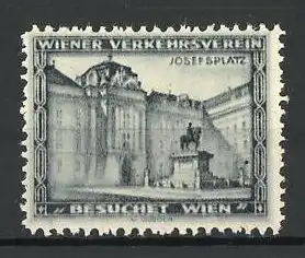 Reklamemarke Wien, Wiener Verkehrsverein, Denkmal auf dem Josefsplatz