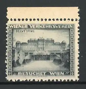 Reklamemarke Wien, Blick zum Schloss Belvedere