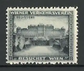 Reklamemarke Wien, Vorderansicht Schloss Belvedere