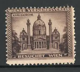 Reklamemarke Wien, Vorderansicht der Karlskirche