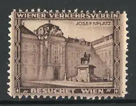 Reklamemarke Wien, Josefsplatz mit Denkmal