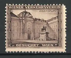 Reklamemarke Wien, Josefsplatz mit Denkmal