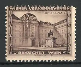 Reklamemarke Wien, Josefsplatz mit Denkmal