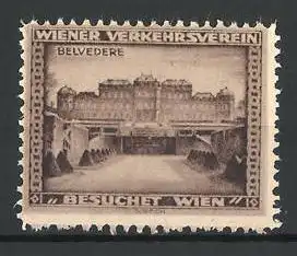 Reklamemarke Wien, Vorderansicht Schloss Belvedere