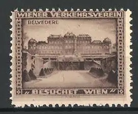 Reklamemarke Wien, Blick zum Schloss Belvedere