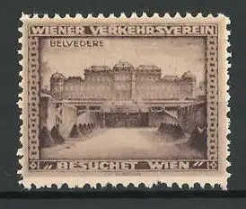 Reklamemarke Wien, Vorderansicht Schloss Belvedere