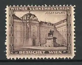 Reklamemarke Wien, Josefsplatz mit Denkmal