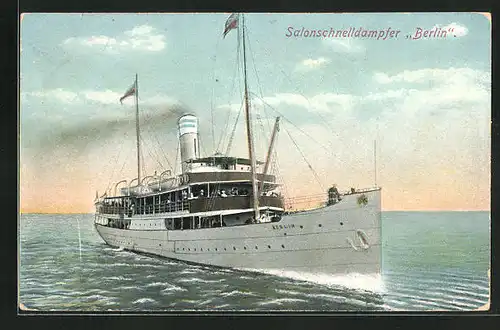 AK Passagierschiff Berlin auf hoher See