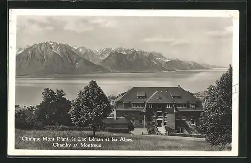 AK Chamby-s-Montreux, Clinique Mont Riant, Le Lac Léman et les Alpes
