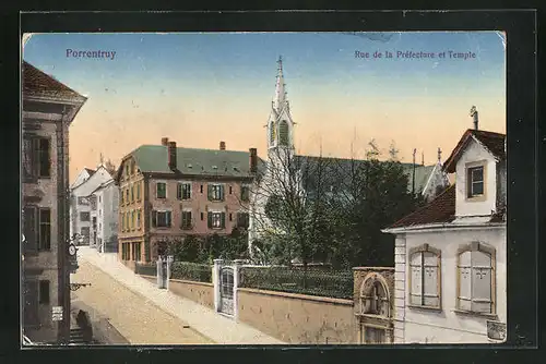 AK Porrentruy, Rue de la Prédecture et Temple
