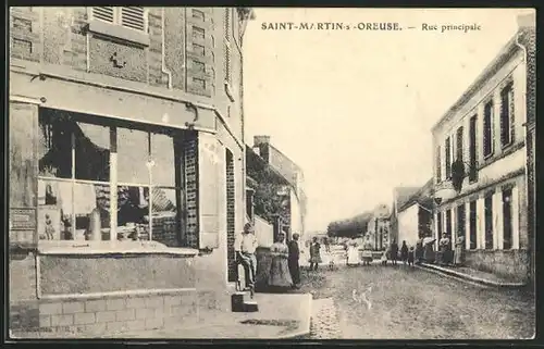 AK Saint-Martin-s-Oreuse, Rue principale, Strassenpartie