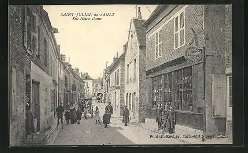 AK St-Julien du Sault, Rue Notre-Dame, Strassenpartie