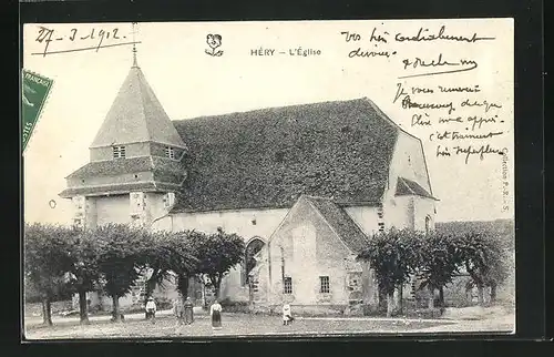 AK Héry, L`Église, Kirche