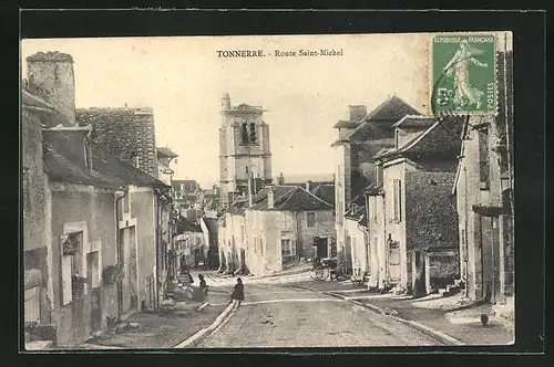 AK Tonnerre, Route Saint-Michel, Strassenpartie