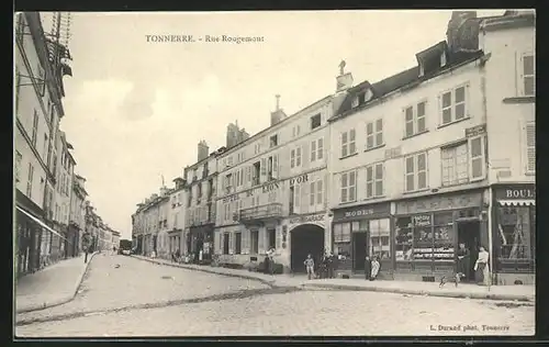 AK Tonnerre, Rue Rougemont, Strassenpartie