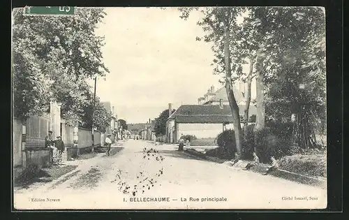 AK Bellechaume, La Rue principale, Strassenpartie