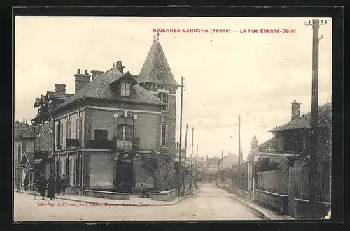 AK Migennes-Laroche, La Rue Etienne-Dolet
