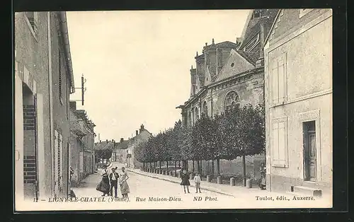 AK Ligny-le-Chatel, Rue Maison-Dieu