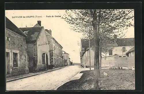 AK Saint-Cyr-les-Colons, Porte de Coulon, Strassenpartie im Ort