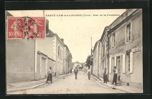 AK Saint-Cyr-les-Colons, Rue de la Fontaine
