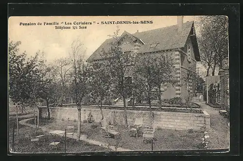 AK Saint-Denis-les-Sens, Pension de Famille Les Cerisiers