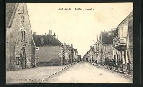 AK Vincelles, La Route d`Avallon