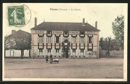 AK Véron, La Mairie, Ansicht vom Rathaus