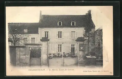 AK Charentenay, La Mairie et Écoles des Garcons