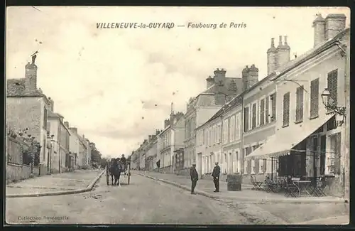 AK Villeneuve-la-Guyard, Faubourg de Paris