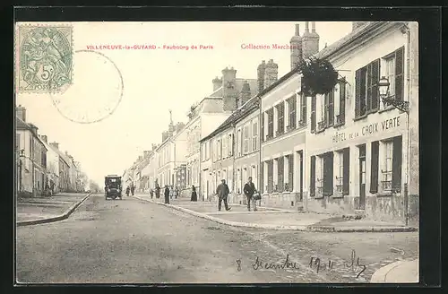 AK Villeneuve-la-Guyard, Faubourg de Paris