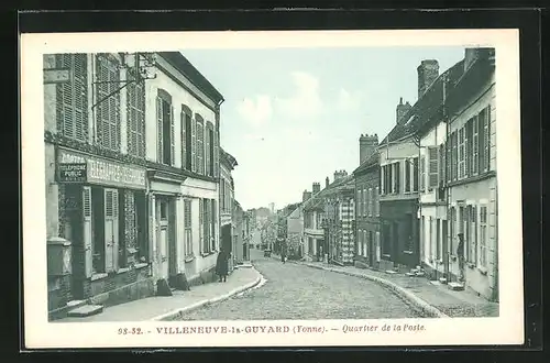 AK Villeneuve-la-Guyard, Quartier de la Poste