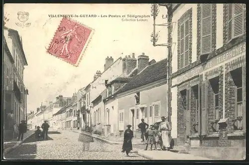 AK Villeneuve-la-Guyard, Les Postes et Télégraphes