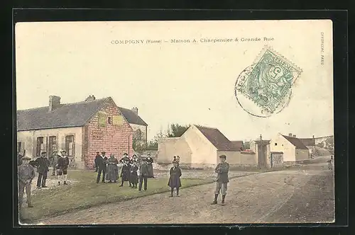 AK Compigny, Maison A. Charpentier & Grande Rue