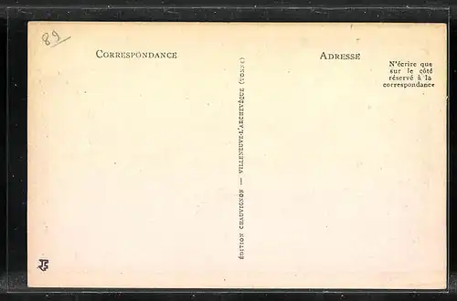 AK Villeneuve-l`Archeveque, L`entree du pays, Route de Troyes